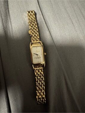Coach Gold-Tone Women's Rectangular Link Bracelet Watch